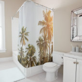 Palm Beach Schilderachtig Uitzicht Douchegordijn (In situ)