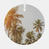 Palm Beach Schilderachtig Uitzicht Glas Ornament (Achterkant)