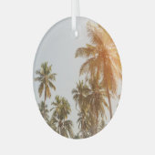 Palm Beach Schilderachtig Uitzicht Glas Ornament (Voorkant links)