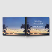 Palm Beach String Lights Destination Wedding Gastenboek (Volledig)
