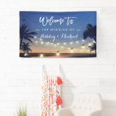 Palm Beach String Lights Summer Wedding Party Spandoek (Insitu)