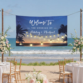 Palm Beach String Lights Summer Wedding Party Spandoek