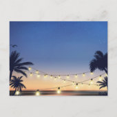 Palm Beach String Lights Wedding Details Behuizing Uitnodiging Briefkaart (Achterkant)