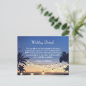 Palm Beach String Lights Wedding Details Behuizing Uitnodiging Briefkaart (Staand voorkant)