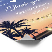 Palm Beach String Lights Wedding Favors Sign Poster (Hoek)