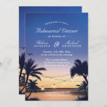 Palm Beach Sunset String Lights Rehearsal Dinner Kaart<br><div class="desc">Creëer uw perfecte uitnodiging met deze vooraf ontworpen sjablonen, kunt u het gemakkelijk personaliseren om uniek van u te zijn. Voor verdere aanpassing, te klikken gelieve de "pas verder"verbinding aan en ons makkelijk te gebruiken ontwerphulpmiddel te gebruiken om deze sjabloon te wijzigen. Als u de voorkeur geeft aan Zelfkleerpapier/matte afwerking,...</div>