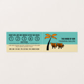 Palm Beach, Tanning Salon, een gedetailleerde Loya Visitekaartje (Buitenkant ongevouwen)