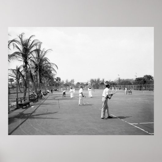 Palm Beach Tennis, 1900 Poster (Voorkant)