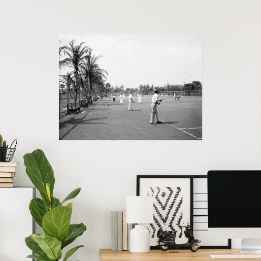 Palm Beach Tennis, 1900 Poster (Thuiskantoor)