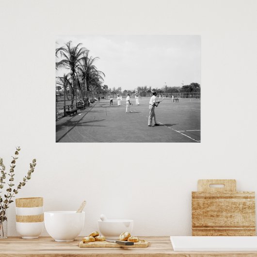 Palm Beach Tennis, 1900 Poster (Keuken)