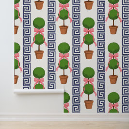 Palm Beach Topiary Griekse Sleutel Streep Peel & S Behang
