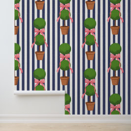Palm Beach Topiary Navy Streep Peel & Stick  Behang