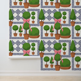 Palm Beach Topiary Patchwork Peel & Stick  Behang
