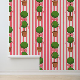 Palm Beach Topiary Roze Streep Peel & Stick  Behang