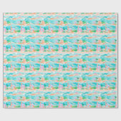 Palm Beach Tropical Beach Sand Castle Cadeaupapier (Vlak)