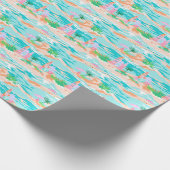 Palm Beach Tropical Beach Sand Castle Cadeaupapier (Hoek)