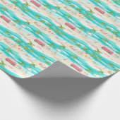 Palm Beach Tropical Beach Surf Cadeaupapier (Hoek)