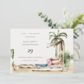 Palm Beach Tropical Cabana bewaart de Date Kaart (Staand voorkant)