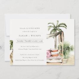 Palm Beach Tropical Cabana Couples Shower Invite Bedankkaart