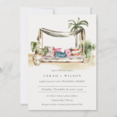 Palm Beach Tropical Cabana Vow Renewal Invite Bedankkaart (Voorkant)