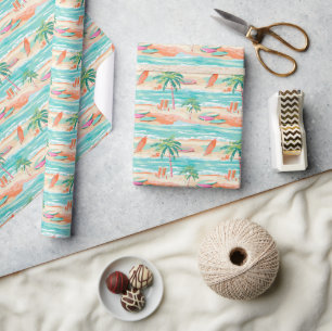 Palm Beach Tropical Island Beach Cadeaupapier