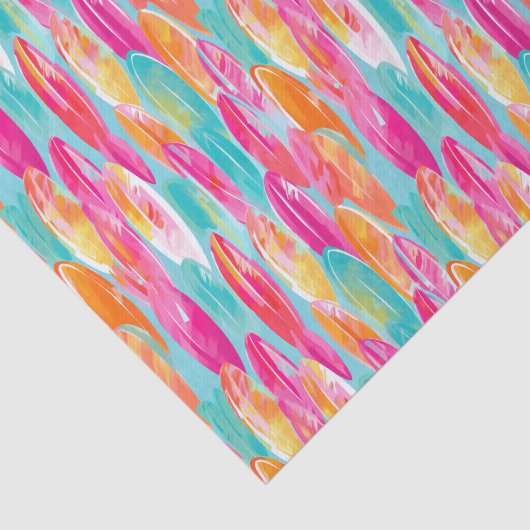 Palm Beach Tropical Island Surf Boards Tissuepapier (Detail)