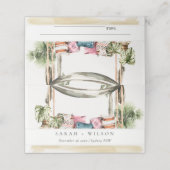 Palm Beach Tropical Palm Beach Cabana Weddenschap Plaatskaartje (Buitenkant ongevouwen)