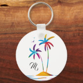 Palm Beach Tropical Sunrise Sleutelhanger (Achterkant)