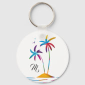 Palm Beach Tropical Sunrise Sleutelhanger (Achterkant)