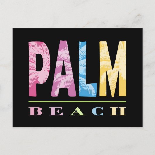 Palm Beach Tropical Travel Briefkaart (Voorkant)