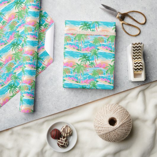 Palm Beach tropisch eiland Cadeaupapier (Crafts)