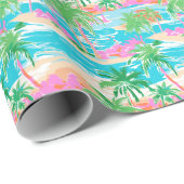 Palm Beach tropisch eiland Cadeaupapier (Rol Hoek)