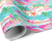 Palm Beach tropisch eiland Cadeaupapier (Rol Hoek)