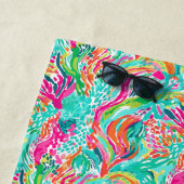 Palm Beach tropisch eiland onderwater koraal Strandlaken (In situ)