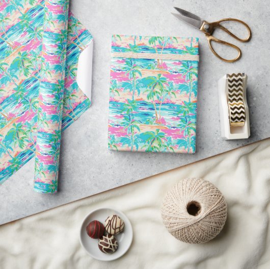 Palm Beach tropisch strand Cadeaupapier (Crafts)