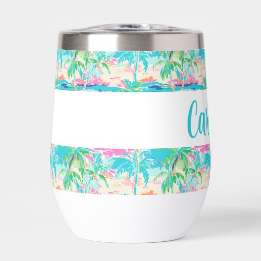 Palm Beach tropische eiland palmbomen (Voorkant)