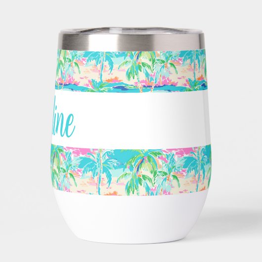 Palm Beach tropische eiland palmbomen (Achterkant)