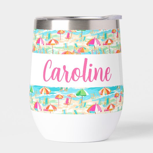 Palm Beach tropische eiland strand paraplu's (Links)