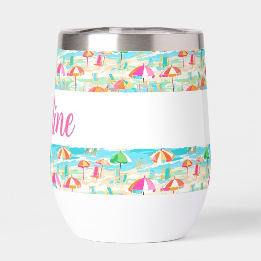 Palm Beach tropische eiland strand paraplu's (Achterkant)