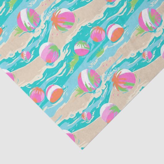 Palm Beach tropische eiland strandballen Tissuepapier (Detail)