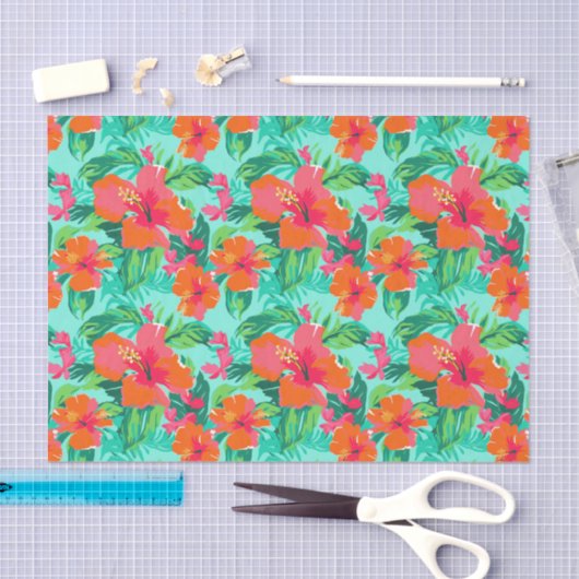 Palm Beach tropische eilandbloemen Tissuepapier (Craft)