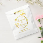 Palm Beach Tropische Logo | Faux gouden folie Bedankzakje (Gezegeld)