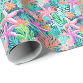 Palm Beach Tropische onderwater zeester Cadeaupapier (Rol Hoek)