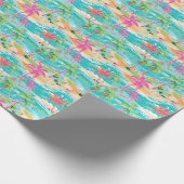 Palm Beach tropische palmboom eiland Cadeaupapier (Hoek)