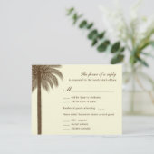 Palm Beach Trouw RSVP/Antwoordkaarten - Bruin RSVP Kaartje (Staand voorkant)