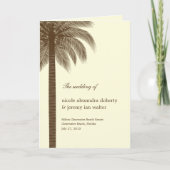 Palm Beach Trouwprogramma Kaart - Bruin (Voorkant)