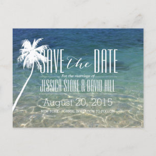 Palm Beach Weddenschap Save the Date Aankondigingskaart