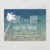 Palm Beach Weddenschap Save the Date Aankondigingskaart (Voorkant)