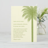 Palm Beach Wedding Invitations - Green Kaart (Staand voorkant)