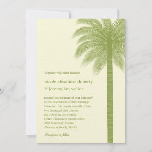 Palm Beach Wedding Invitations - Green Kaart